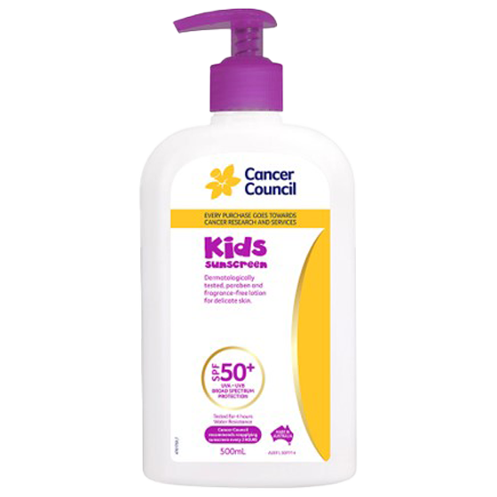 Pompa Tabir Surya Anak CANCER COUNCIL SPF50+ 500mL