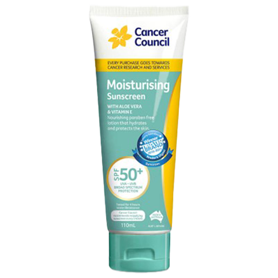 CANCER COUNCIL SPF50+ Protetor Solar Hidratante Tubo 110mL