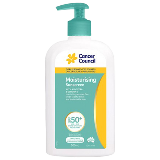 CANCER COUNCIL SPF50+ Moisturising Sunscreen Pump 500mL
