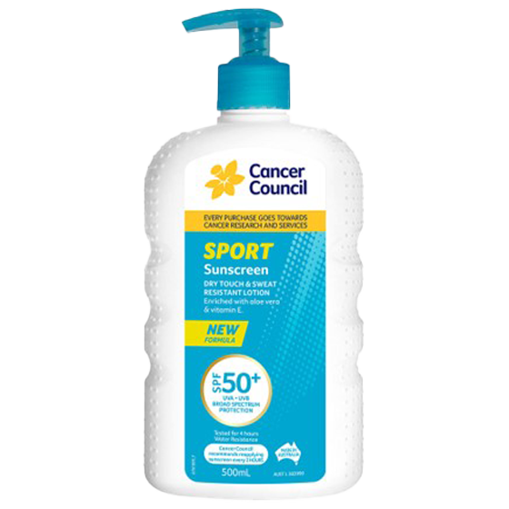Pompa Tabir Surya Olahraga CANCER COUNCIL SPF50+ 500mL