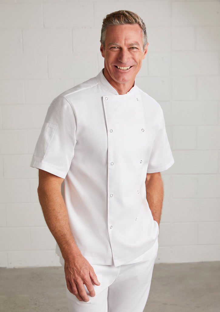 Jaqueta masculina Zest de manga curta para chef