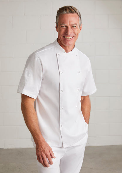 Jaqueta masculina Zest de manga curta para chef