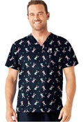 Mens Easter V-Neck Short Sleeve Scrub Top