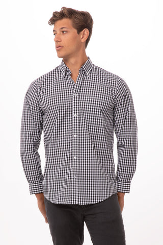 Mens Gingham Dress Shirt