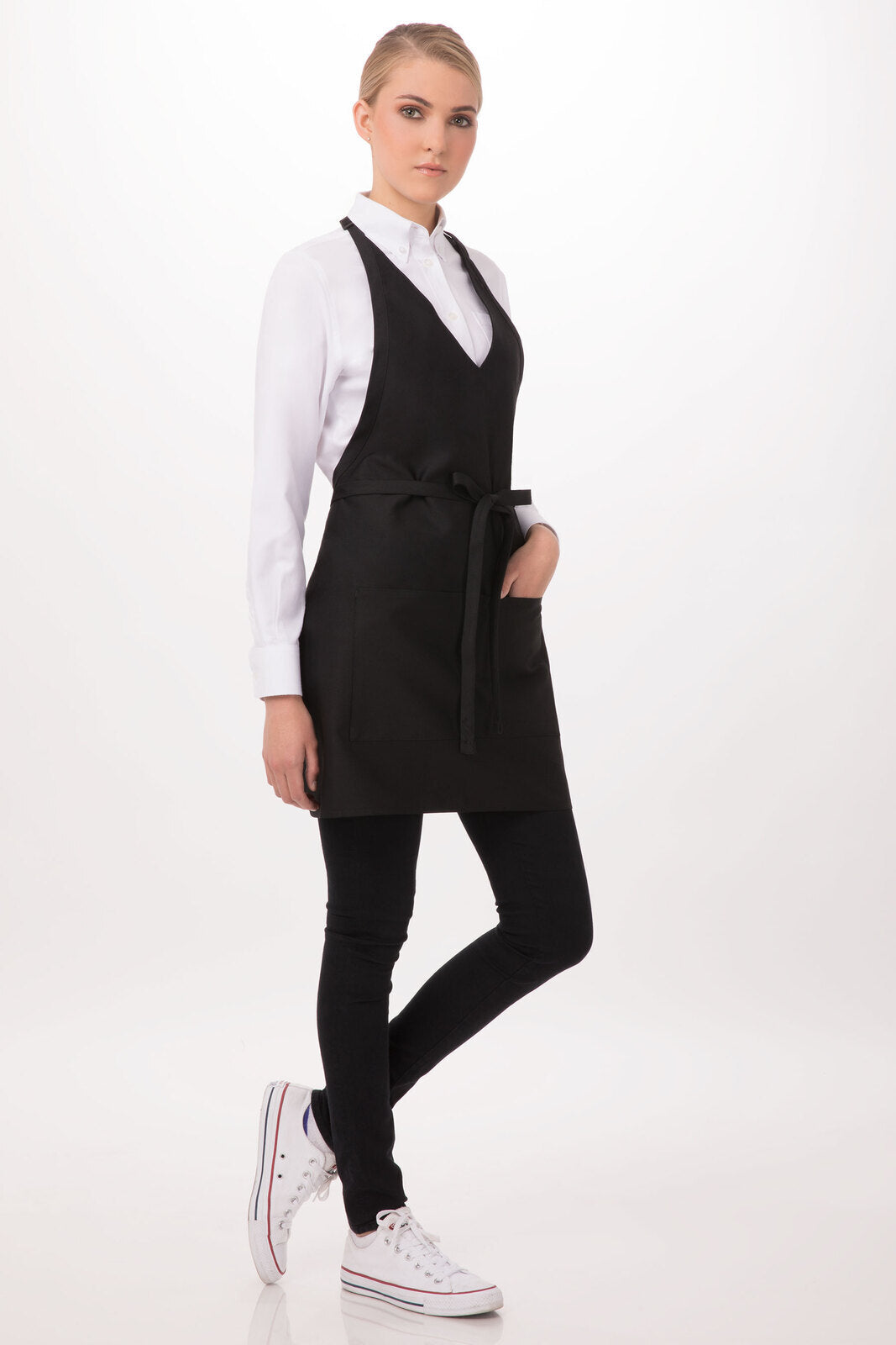 Celemek Tuxedo Leher V