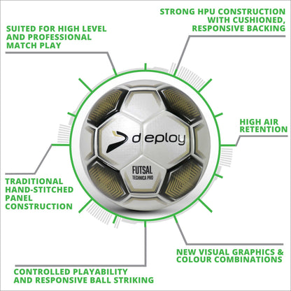 Technica Pro - Gold - FUTSAL - Deploy Football - Australias Best Footballs & Soccer Balls