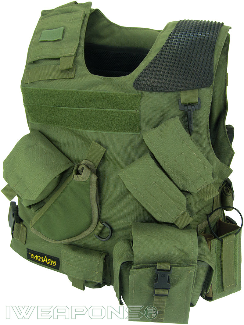 IWEAPONS® Combat Bulletproof Vest IIIA / 3A – Holster Model – Green