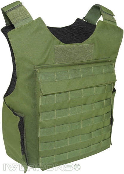 Rompi Anti Peluru Eksternal IWEAPONS® MOLLE IIIA / 3A dengan Kantong 25×30cm untuk Pelat Pelindung 