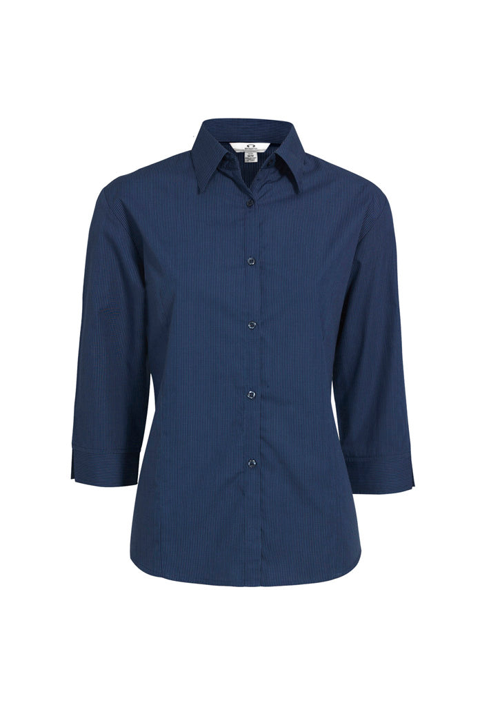 Camisa feminina micro xadrez manga 3/4