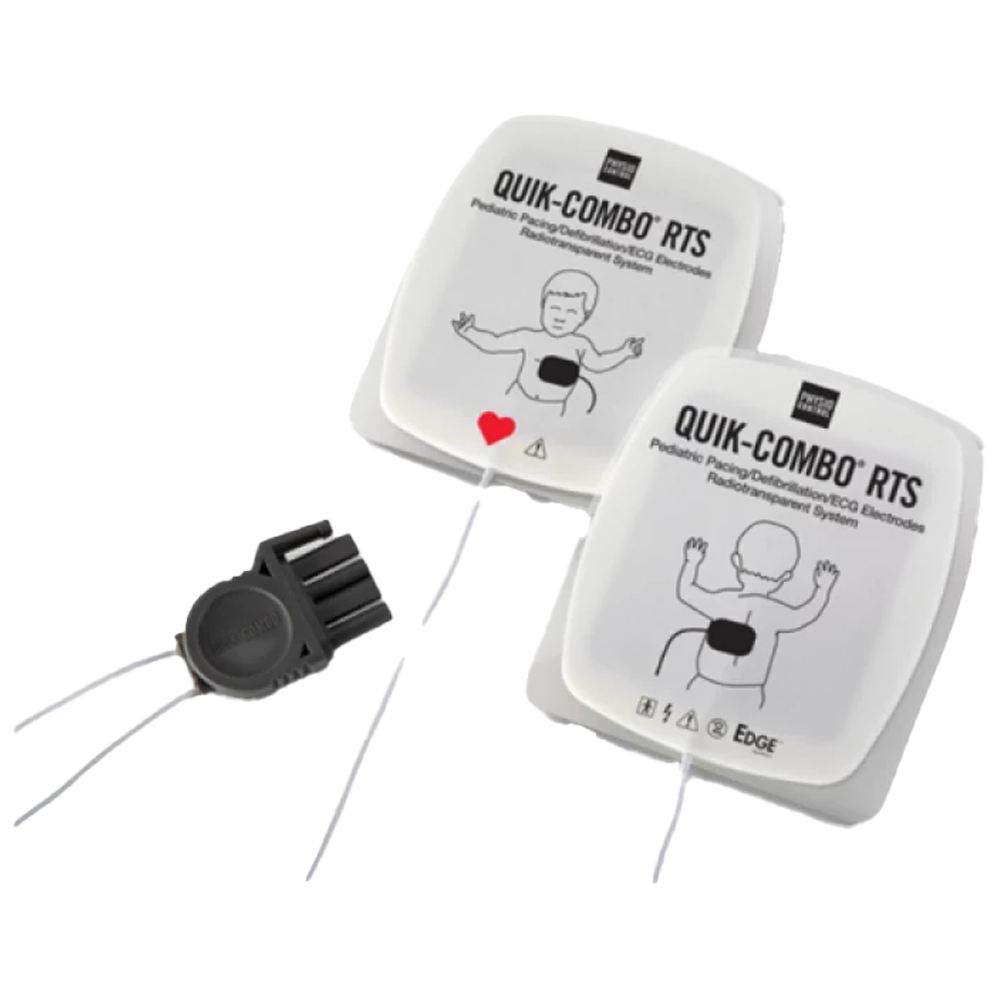 Elektroda LifePak RTS dengan konektor QUIK-COMBO – Pediatrik (untuk LP12, LP15 &amp; LP20) Tanggal Pendek
