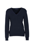 Pullover Rajut Leher V Wanita