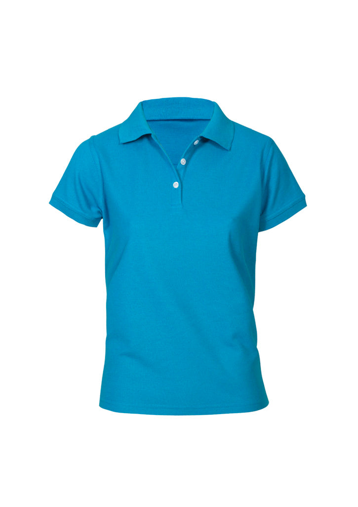 Polo feminino neon de manga curta