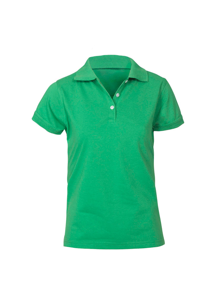 Polo feminino neon de manga curta