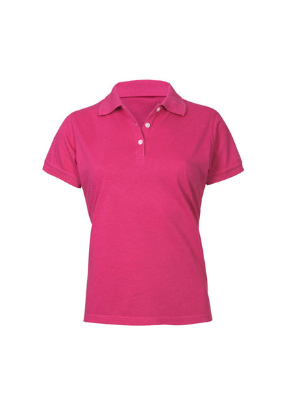 Polo feminino neon de manga curta