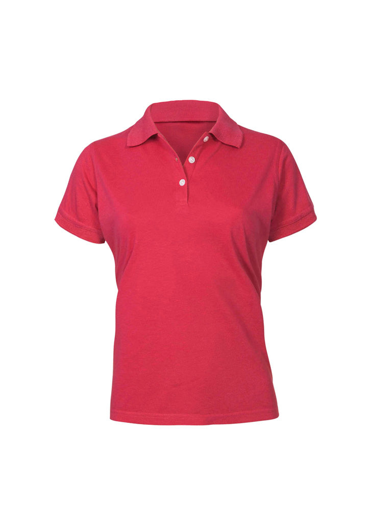 Polo feminino neon de manga curta