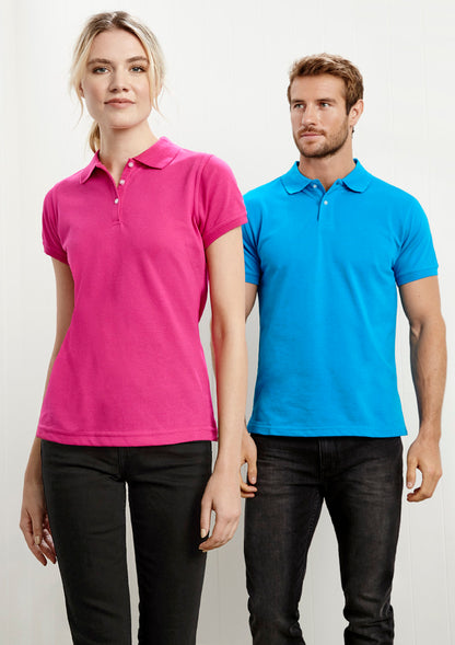 Polo feminino neon de manga curta
