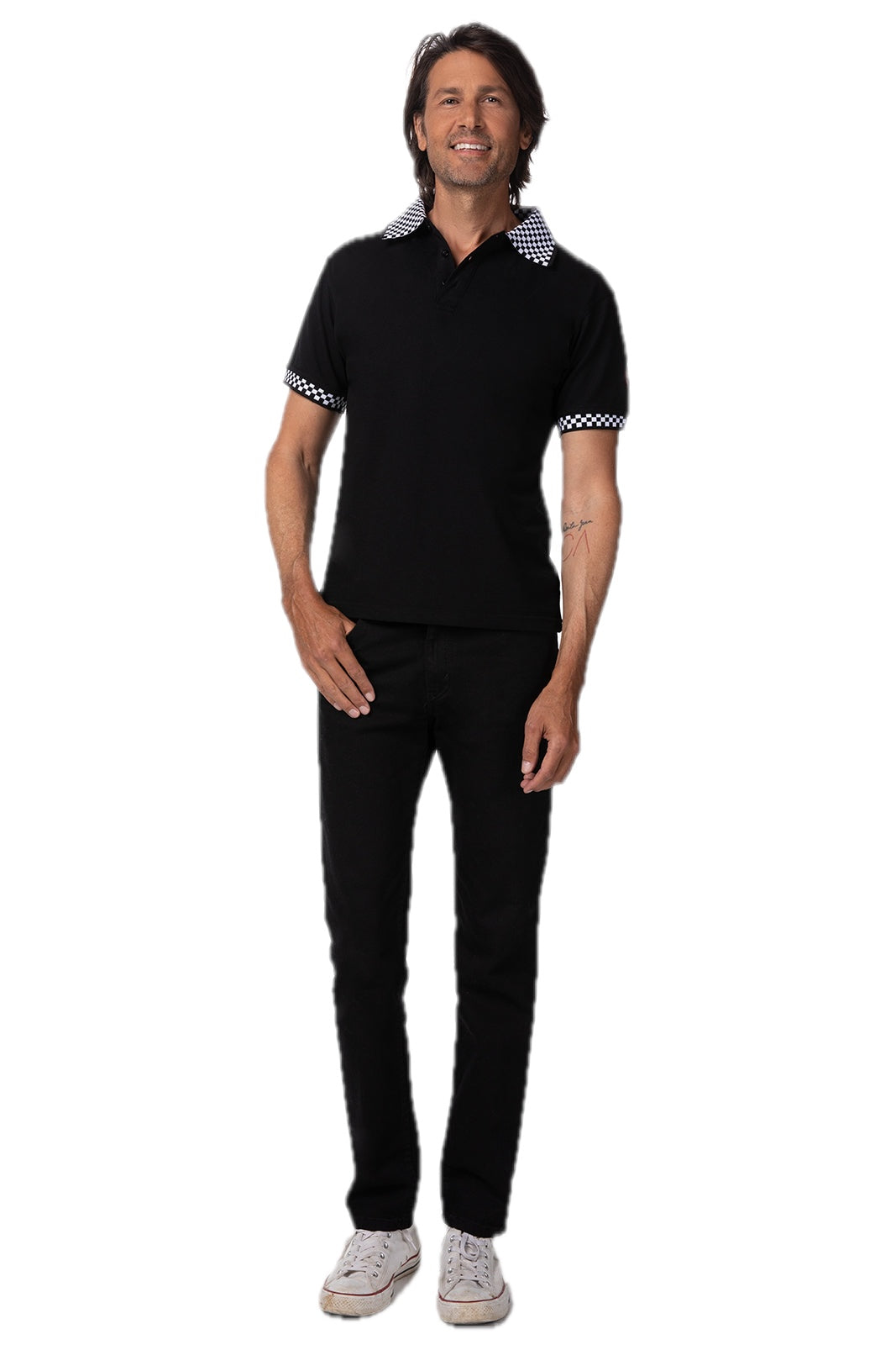 Kemeja Polo Hitam Tradisional