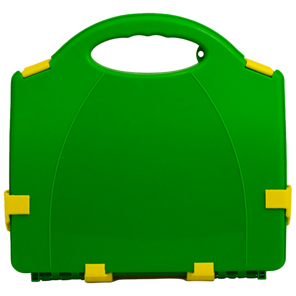AEROCASE Kotak Plastik Rapi Hijau dan Kuning Sedang 28 x 27 x 9,5 cm