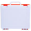 Estojo robusto médio branco e laranja AEROCASE 27,5 x 23,5 x 9 cm