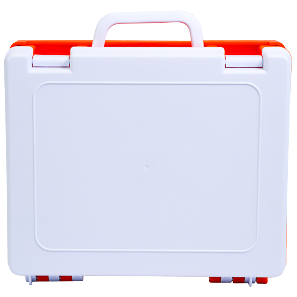 Estojo robusto médio branco e laranja AEROCASE 27,5 x 23,5 x 9 cm