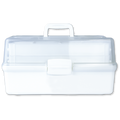 AEROCASE Tacklebox Médio Branco e Transparente 42 x 21 x 22cm