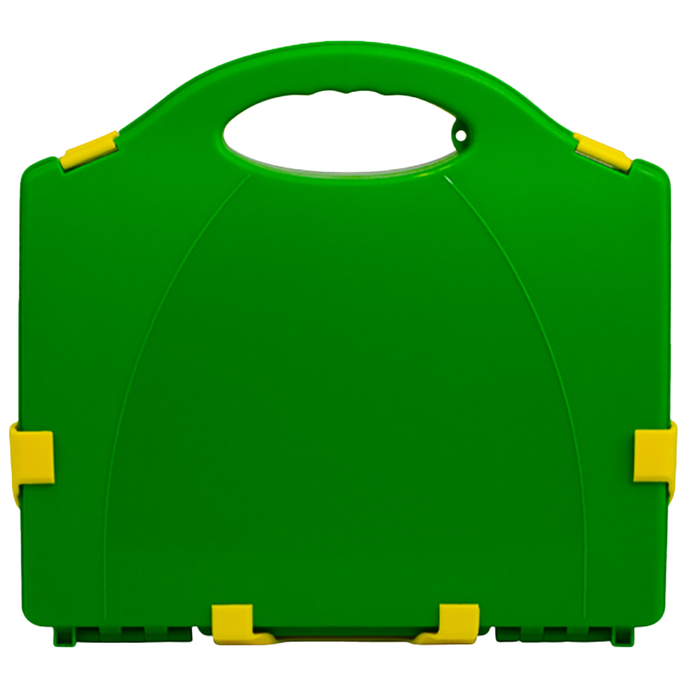 AEROCASE Caixa de plástico média/grande verde e amarela 34 x 28 x 10 cm
