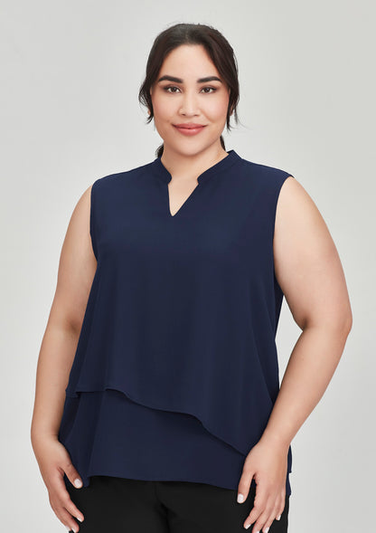 Blus Berlapis Tanpa Lengan Wanita Seville