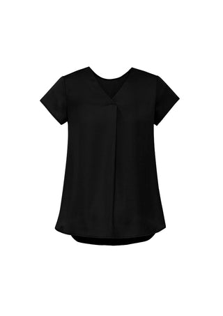 Ladies Kayla V-Neck Pleat Blouse