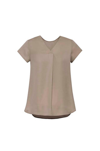 Ladies Kayla V-Neck Pleat Blouse