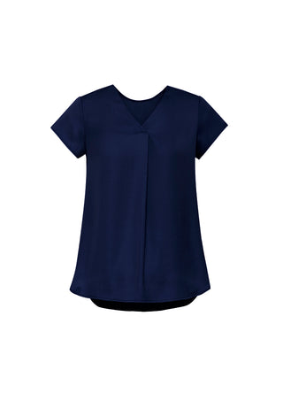 Ladies Kayla V-Neck Pleat Blouse