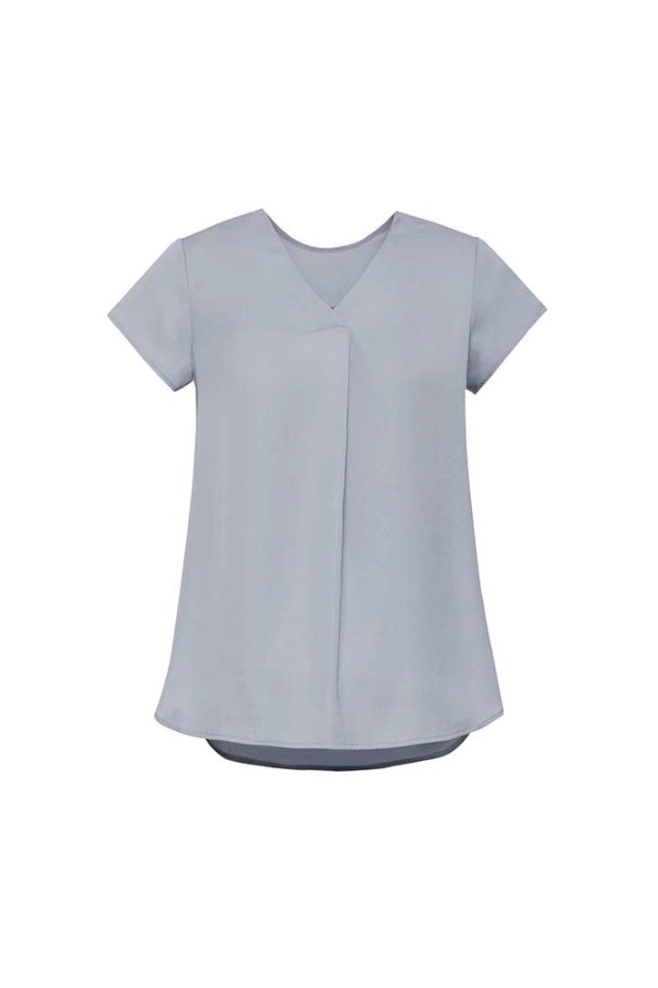 Ladies Kayla V-Neck Pleat Blouse
