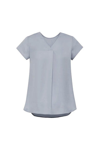 Ladies Kayla V-Neck Pleat Blouse