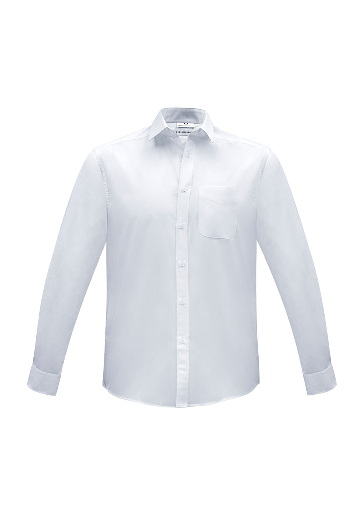 Camisa euro masculina de manga comprida