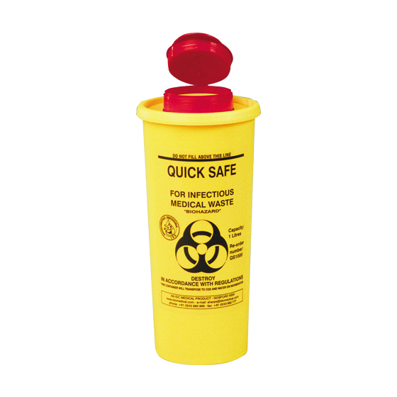 AEROHAZARD Sharps Disposal Container 1L