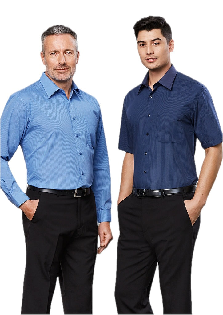 Mens Micro Check Short Sleeve Shirt