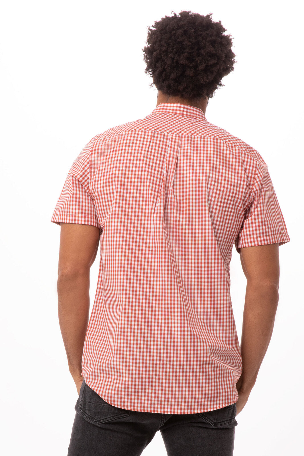 Modern Gingham Short Sleeve Dress Shirt