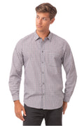 Kemeja Lengan Panjang Gingham Modern