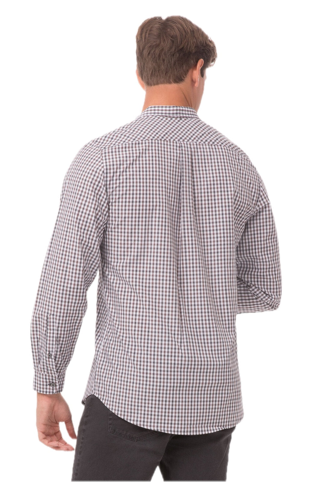 Kemeja Lengan Panjang Gingham Modern