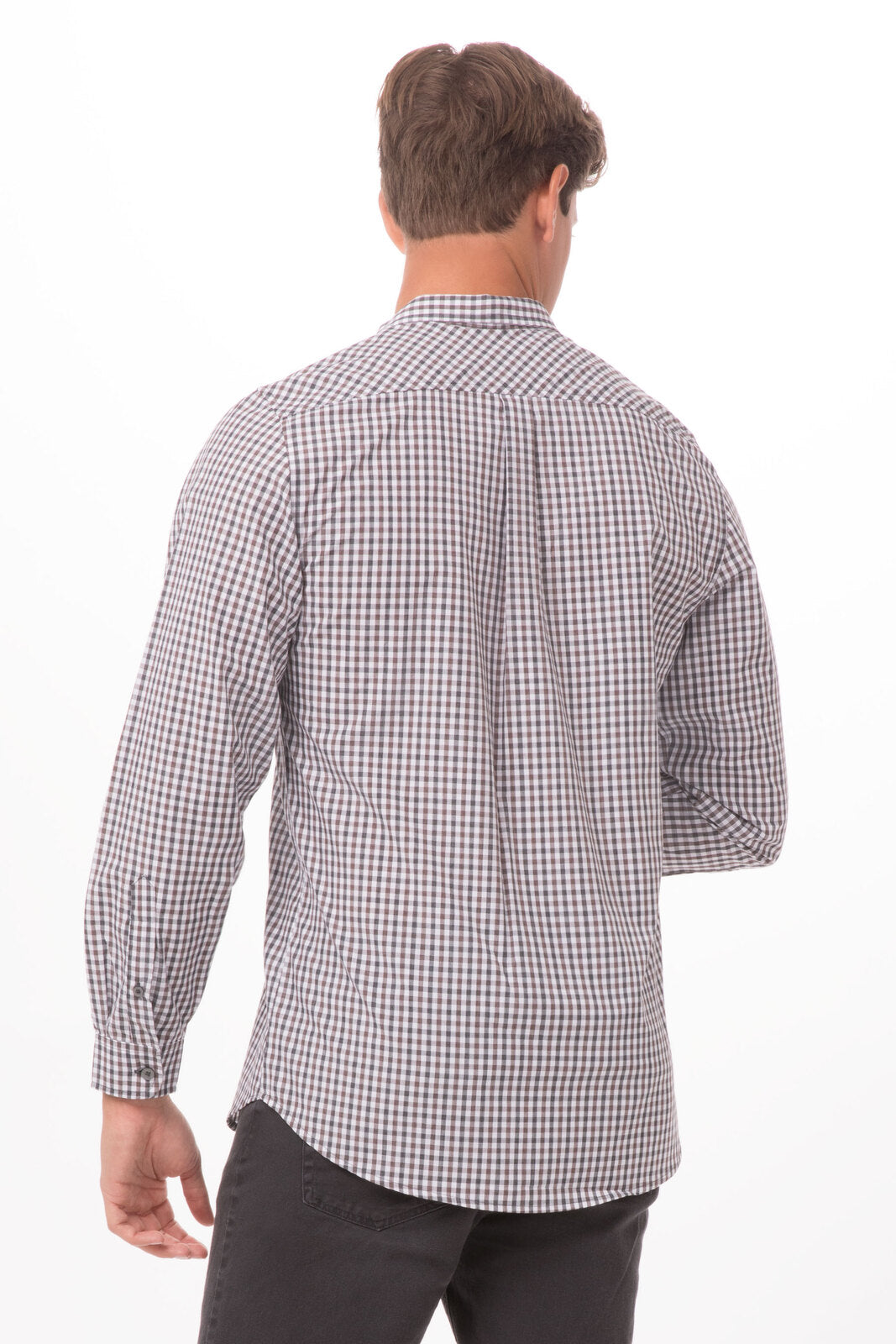 Kemeja Lengan Panjang Gingham Modern