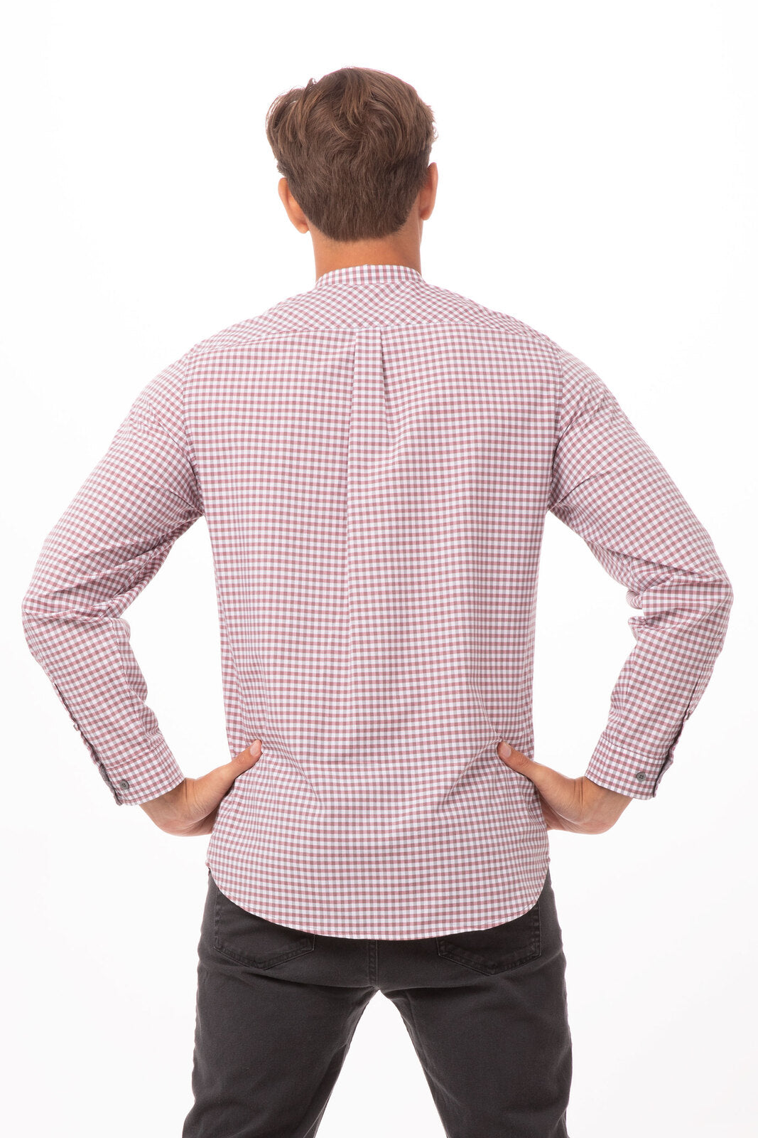Kemeja Lengan Panjang Gingham Modern
