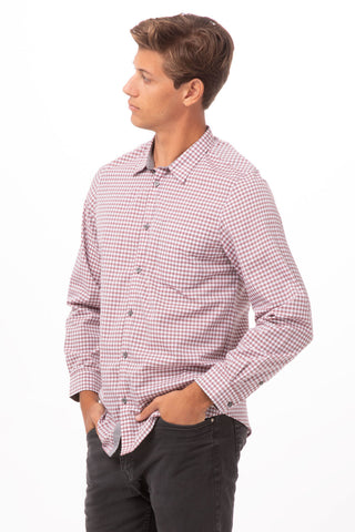 Modern Gingham Long Sleeve Dress Shirt