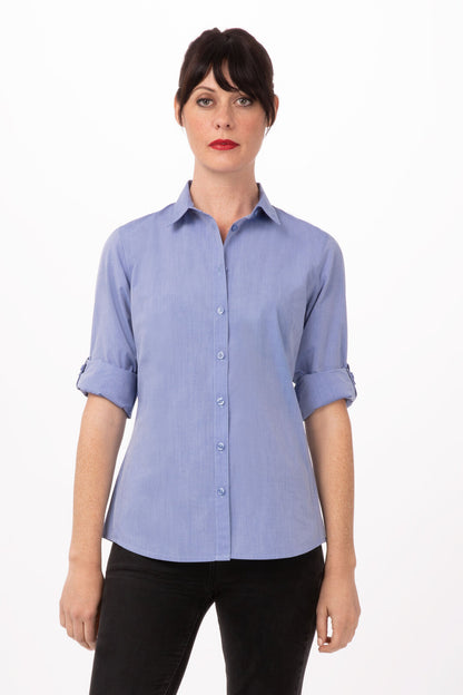 Camisa feminina moderna em cambraia