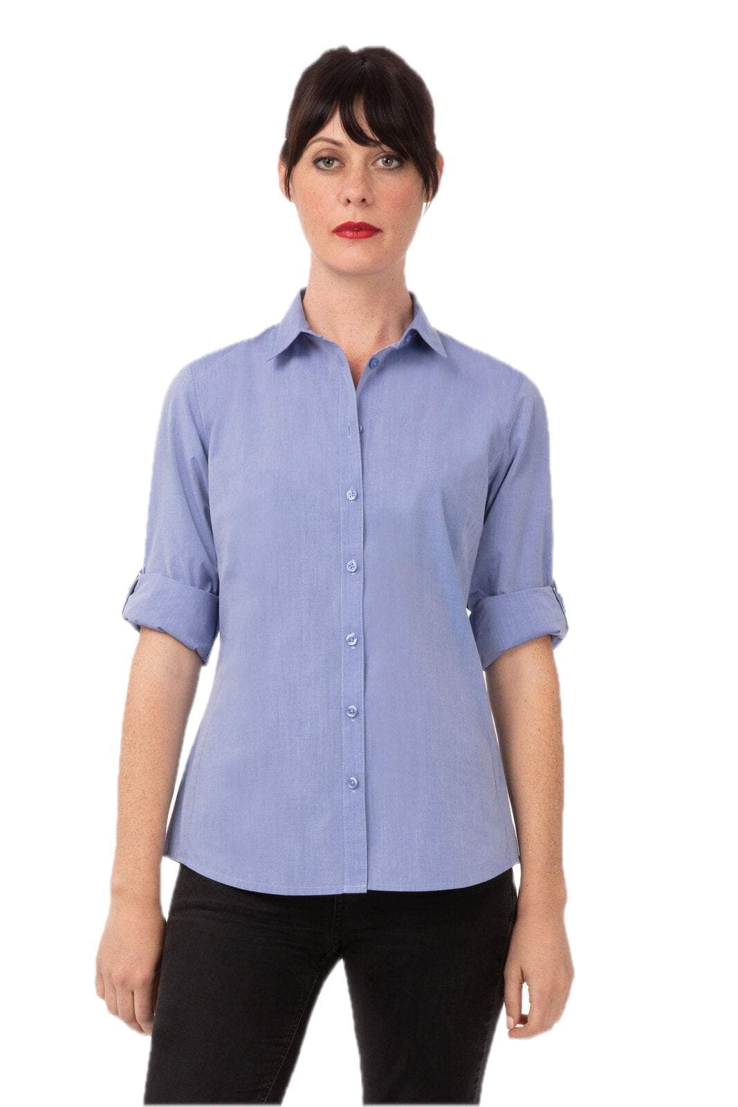 Modern Chambray Dress Shirt Womens