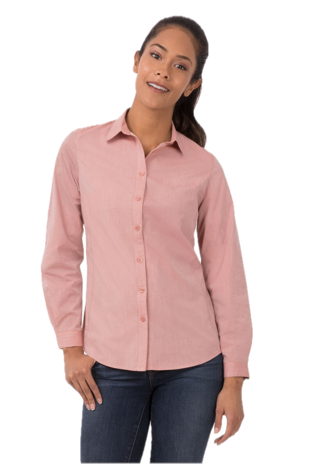 Modern Chambray Dress Shirt Womens