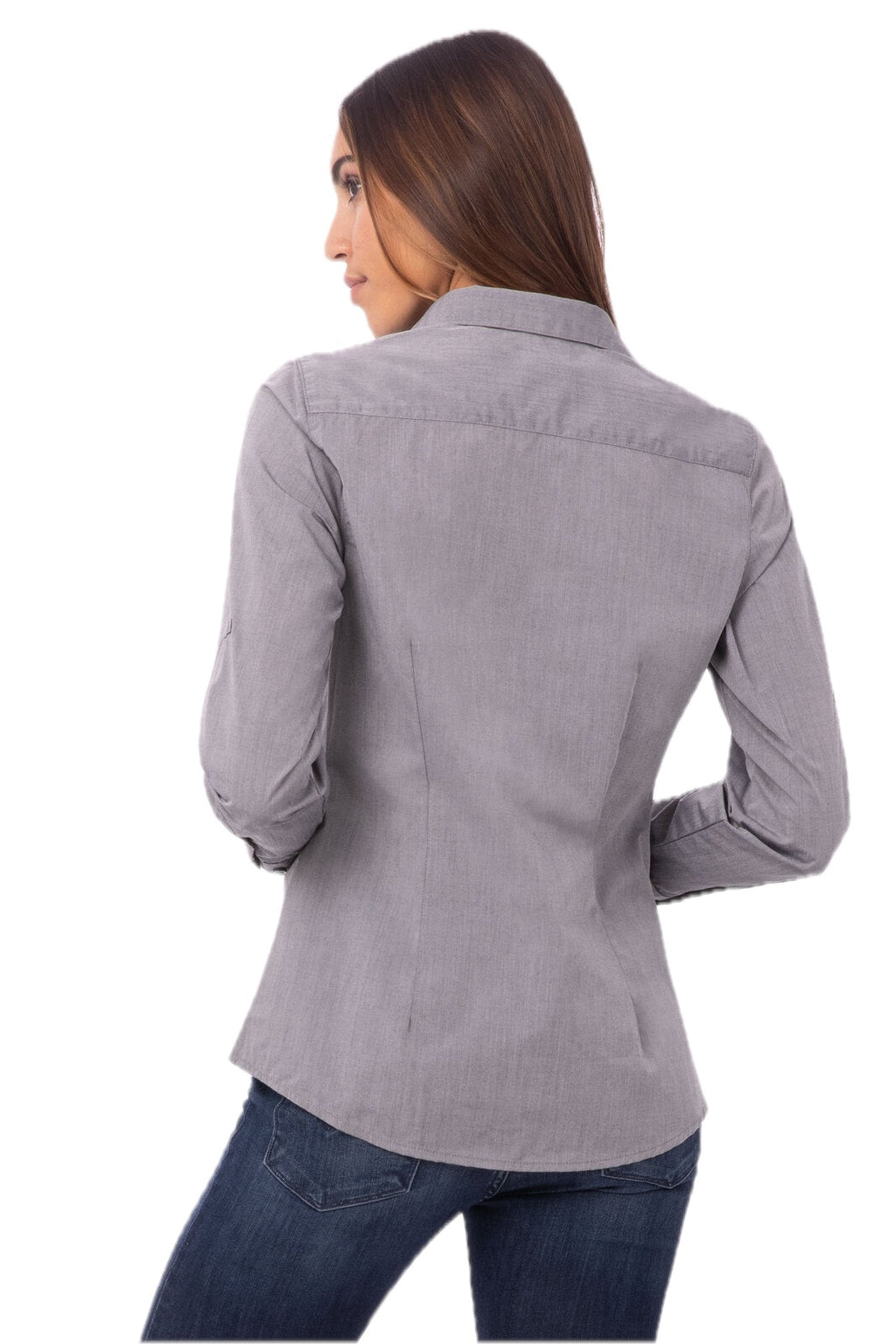 Camisa feminina moderna em cambraia