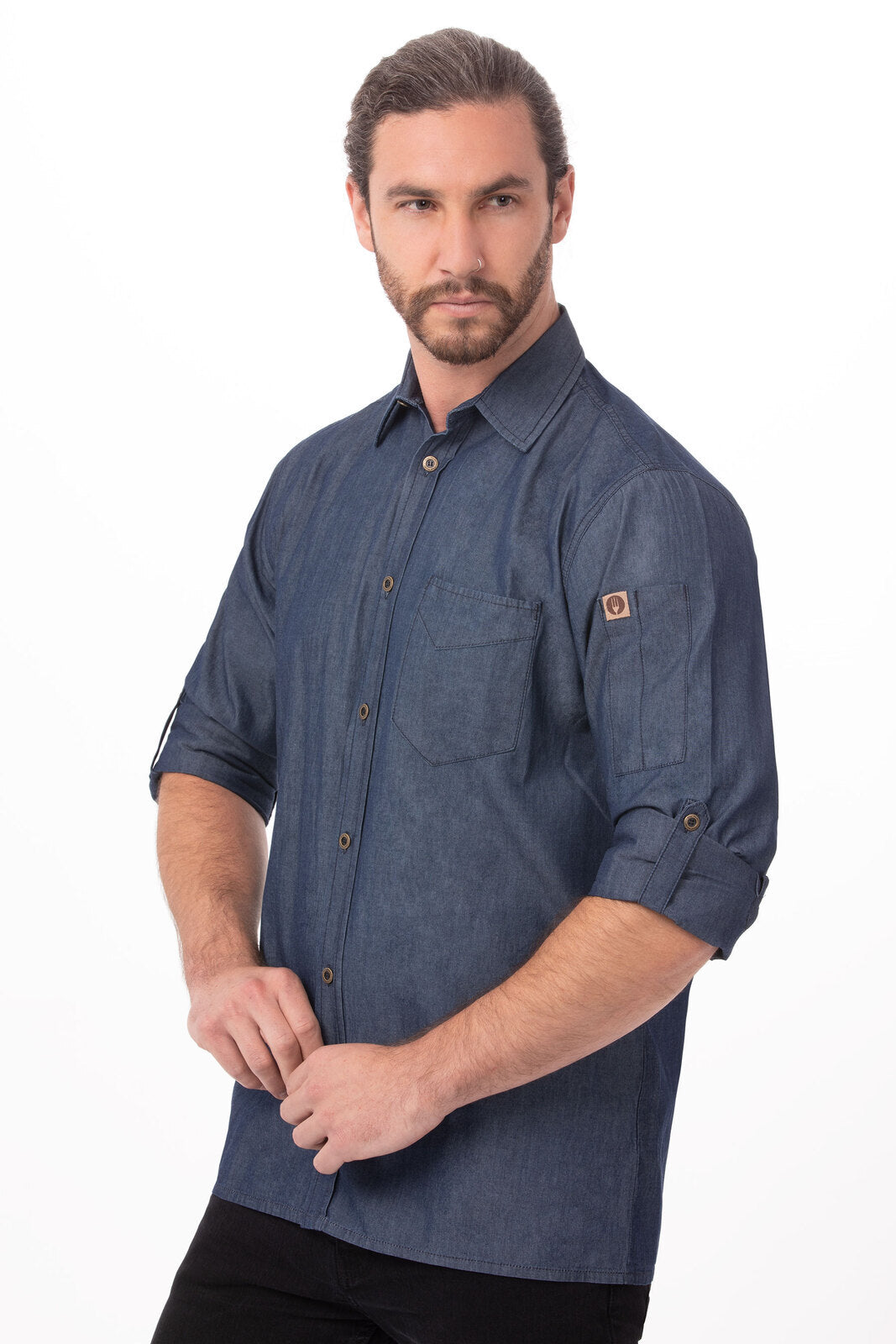 Camisa jeans de manga comprida Detroit