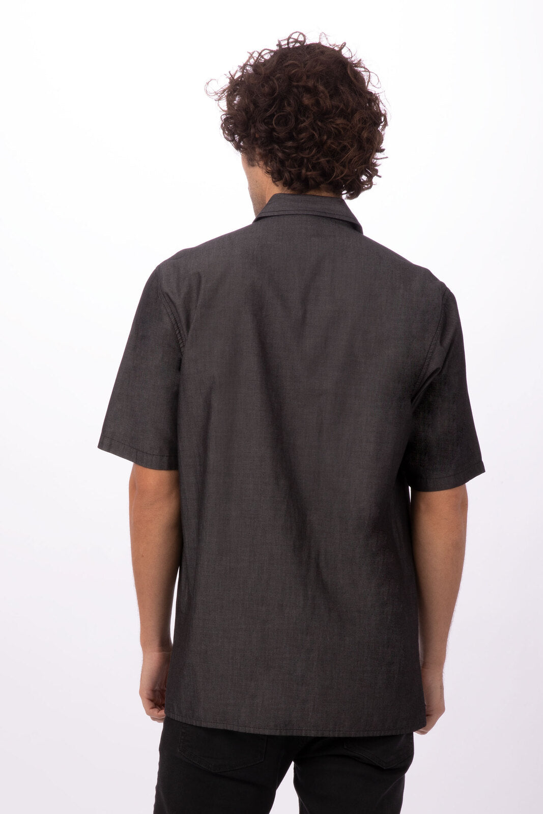 Kemeja Denim Lengan Pendek Detroit