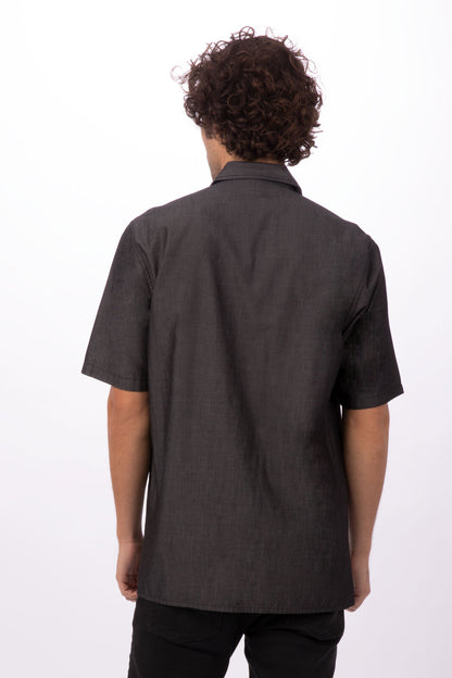 Kemeja Denim Lengan Pendek Detroit