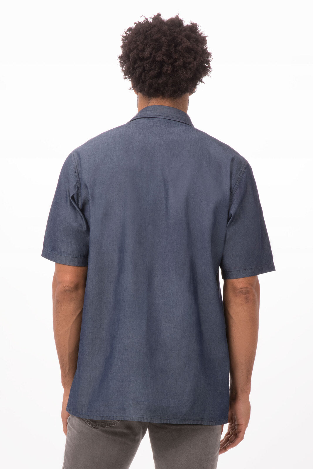 Kemeja Denim Lengan Pendek Detroit