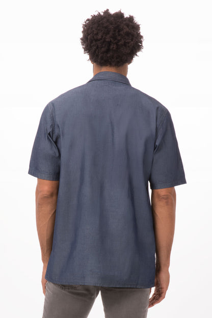 Kemeja Denim Lengan Pendek Detroit
